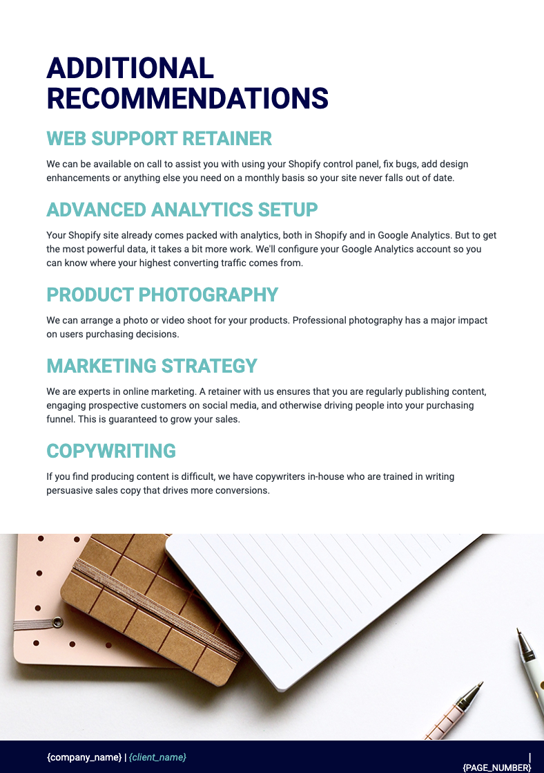 Shopify Proposal Template